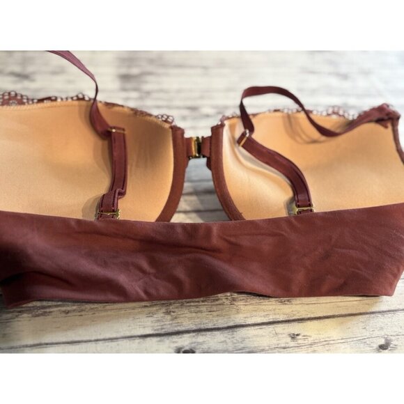 Soma Embraceable Enchanting Lace Brown Size 34DD Underwire Front Closure - Picture 5 of 8